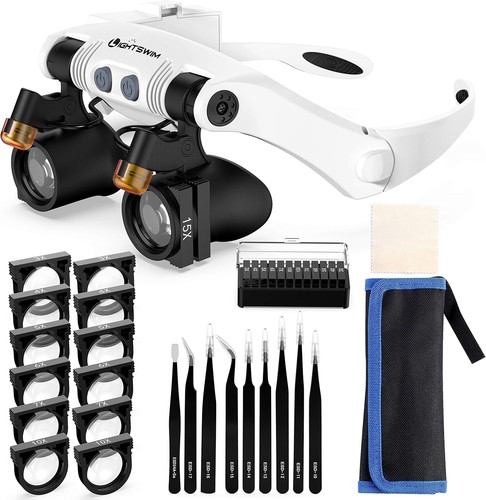 Stirnbandlupe mit hands free - hands,