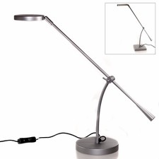TB1336/37 Design SMD-LED Schreibtischleuchte,Metall Silber Matt,Tischleuchte