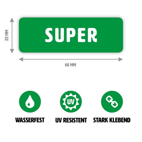 Aufkleber super benzin - aufkleber,