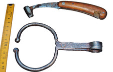 Klauenmesser Hufmesser  und Stier Nasenring. ALT