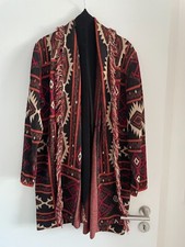Inkadoro Strick Jacke Lang Alpaka schwarz/braun/bunt Größe 44 neu und ungetragen