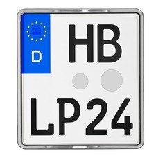 Motorrad Kennzeichenhalter 180x200 Chrom Optik Nummernschildhalter Motorrad