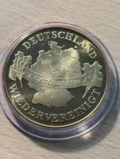 Deutschland Einigkeit Recht Freiheit Wiedervereinigung 1. Oktober 1990 Medaille 