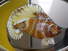 Glasfigur Fisch Skulptur Glas