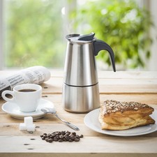 CoffeeFox Espressokocher Espressokanne Espressobereiter Kaffeebereiter Edelstahl