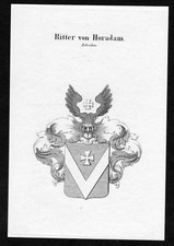 1820 - Horadam Wappen Adel coat of arms heraldry Heraldik Kupferstich