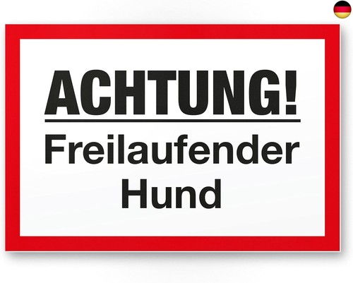 Achtung freilaufender hund - freilaufender,
