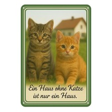 Katze und Haus Spruch