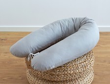100% GRAU Baumwolle Seitenschläferkissen Stilllkissen Schwangerschaftskissen
