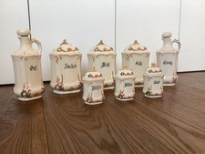 Alte handbemalte Vorratsdosen