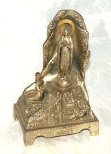 Spieldose Spieluhr Musikdose Lourdes Madonna Muttergottes Spritzguss Régule uä