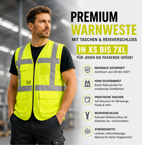 Bedruckte warnweste mit logo - warnweste,