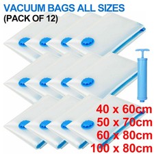 12er Set Vakuumbeutel Auflaufbeutel Kleidung Vakuum Beutel 4 Größe