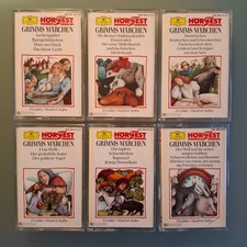 6x MC Grimms Märchen 1 - 4 und 9 + 10, Manfred Steffen, Hörfest 1991, 24 Märchen