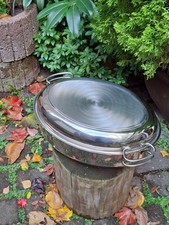 KING Großer Ovaler Bräter 42 x 28 cm mit Gareinsatz und Deckel