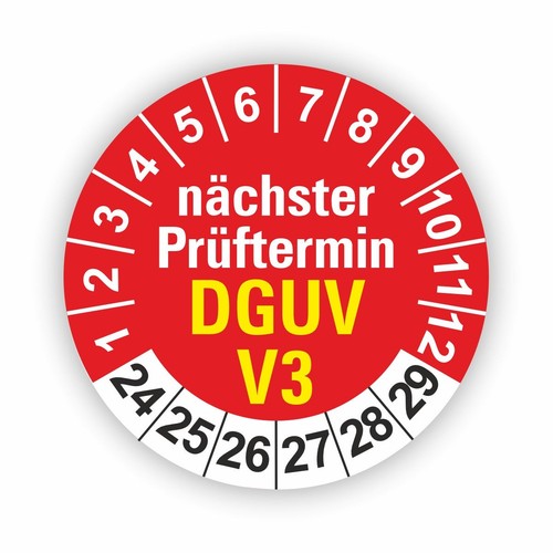 Dguv prüfplaketten rot ø - prüfplaketten,