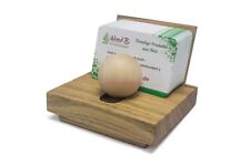 Visitenkartenhalter aus Holz mit Holzkugel | Kartenständer Visitenkartenbox