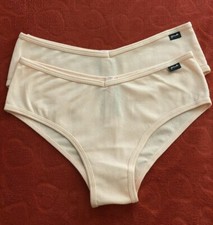 Victoria’s Secret Doppelpack Pink Cotton Cheekster VShape Ribbed Bikini Peach