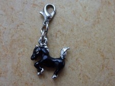 Anhänger Charm Bettelarmband Pferd schwarz