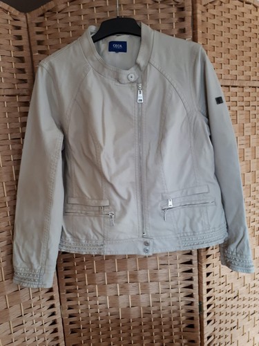 Lederjacke cecil beige - lederjacke,