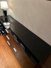 Sideboard schwarz Klavierlack 2 Türen 3 Schubladen