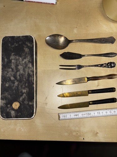 Teilig antike bronze messer - 6, teilig,antike