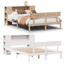 Massivholzbett mit Kopfteil