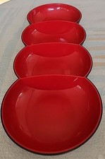 Tupperware Allegra Perle, Servierschale, Nr. 6290A-2, rot/schwarz, Servierraupe,