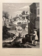 Antique Steel Engraving 1860