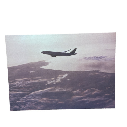 Postkarte flugzeug airline - flugzeug,