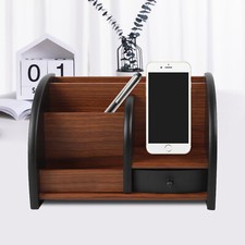 Schreibtischorganisator Büro Holz Schreibtisch Organizer Stifthalter + Schublade