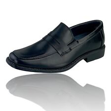 Herren Slipper Business Schuhe Leder Optik Hochzeit Halbschuhe Loafer Schwarz  