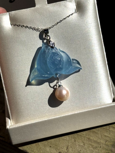 Kette anhänger aquamarin - anhänger,