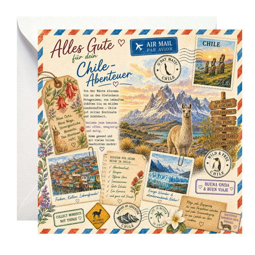 Chile karte geschenk für - karte,