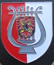 Brustanhänger Verbandsabzeichen Heeresmusikkorps 400 Berlin (R) Bär schwarz