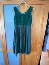 Wiesn Dirndl Vintage handgenäht  Leinenmieder Baumwollrockteil 40 dgrün