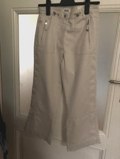7/8 Hose im Jeans-Style, beige von Cecil mit verstellbarem Bund Gr. 28 NEU!