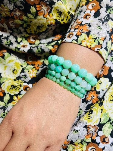 Chrysopras armband stretch - chrysopras,