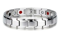 LUXUS Armband  Armkette Magnet Abnehmen Schwarz für Herren Damen Magnetarmband