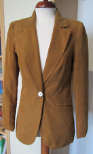Jacke Jacket Blazer Gr 34 BRAUN Samt-Leder Optik   Vero Moda