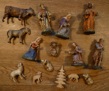 Antike Krippenfiguren aus Gips & Masse - Menschen - Tiere - Indianer - Cowboys