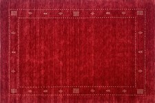 Rot Teppich 100% Wolle