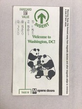 U-Bahn Metro Karte Fahrkarte Washington DC / USA 2012