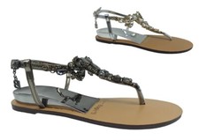 Laura Biagiotti 8498 Damen Schuhe Sandalen Zehentrenner Schmuck Casual Elegant