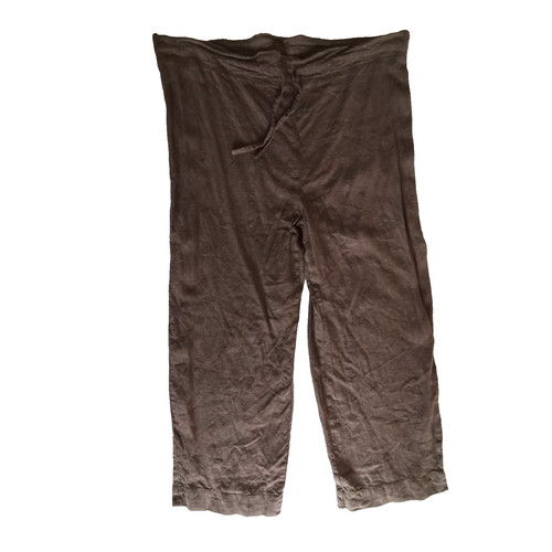 Damen leinen hose braun - damen,