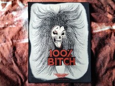  BACKPATCH 100%BITCH Original 80er Vintage Rückenaufnäher Motörhead Metal Biker 