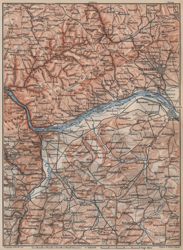 Der rheingau topokarte - rheingau,