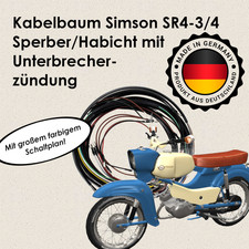 ✅ Kabelbaum Simson SR4-3 / 4 Sperber Habicht | Made in Germany 🇩🇪
