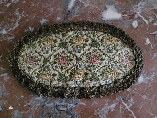 Vintage gobelin zierdeckchen - vintage,