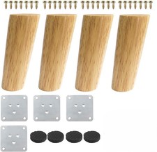 4 Stück Möbelfüße Holz